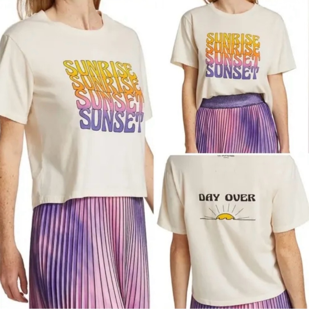 LE SUPERBE Sunrise Sunset Graphic Tee - Cream